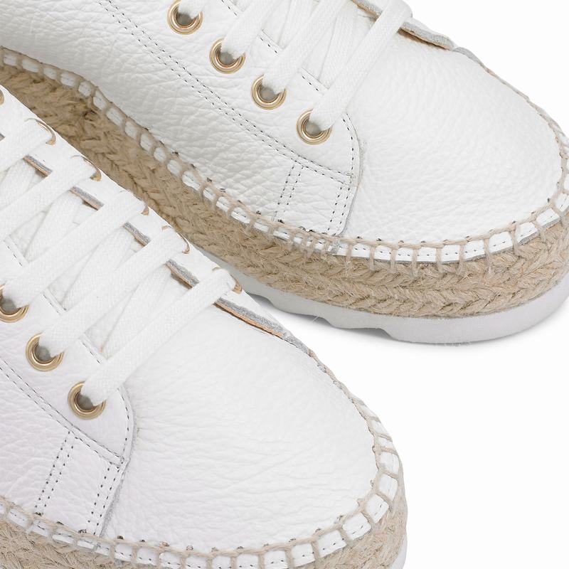 Espadrillas Russell And Bromley Kick Back Donna Bianche | KCL9883CW