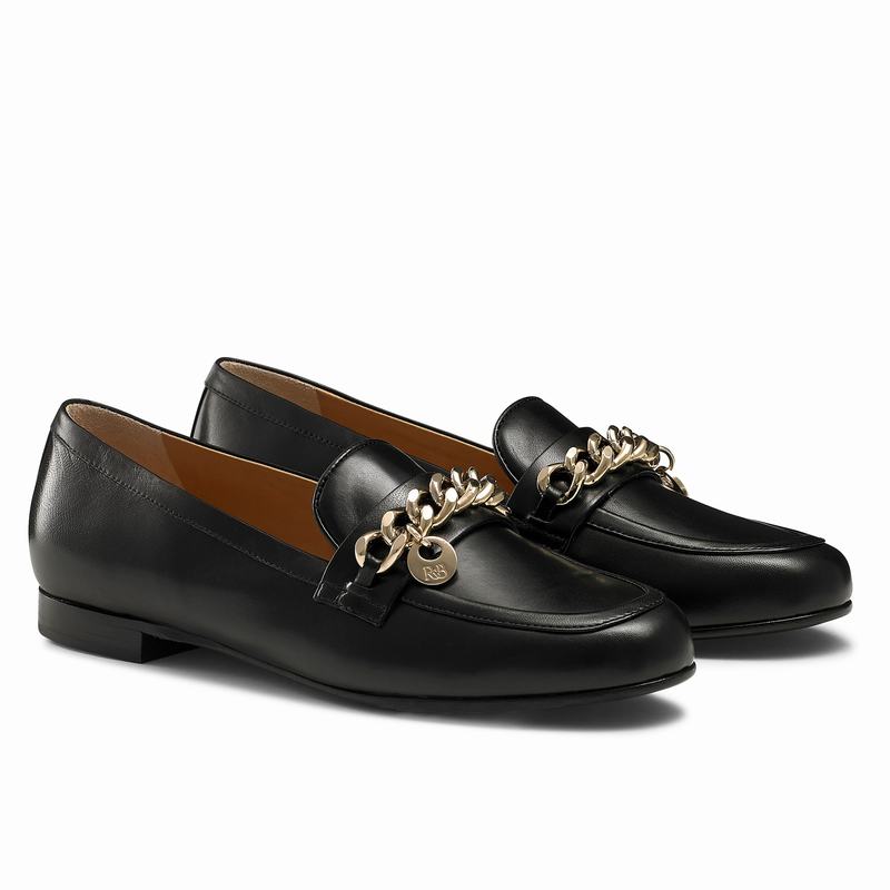 Mocassini Russell And Bromley Chitchat Donna Nere | VDU3746QV