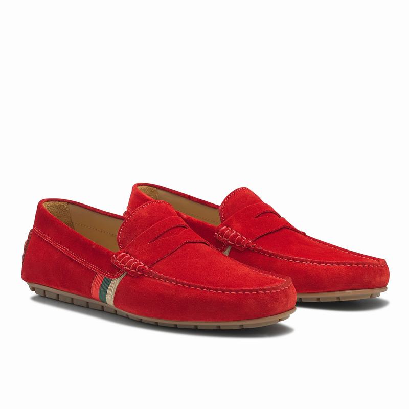 Mocassini Russell And Bromley Soft Wear Uomo Rosse | IXV3394EX