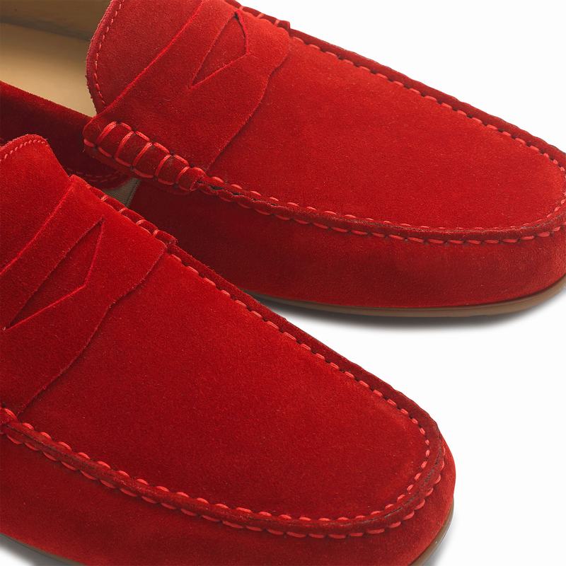 Mocassini Russell And Bromley Soft Wear Uomo Rosse | IXV3394EX