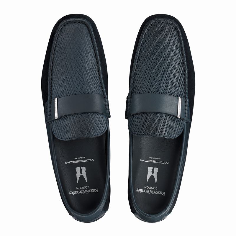 Mocassini Russell And Bromley Yoga Uomo Blu | QPR8210XZ