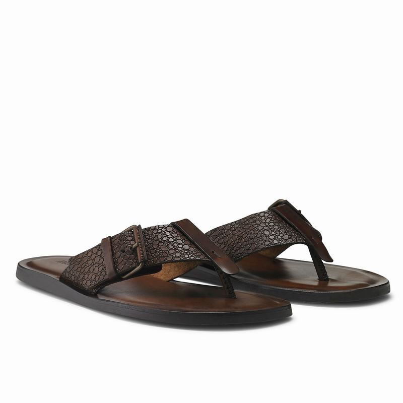 Sandali Russell And Bromley Fibbia Up Uomo Marroni | XCV8663WY