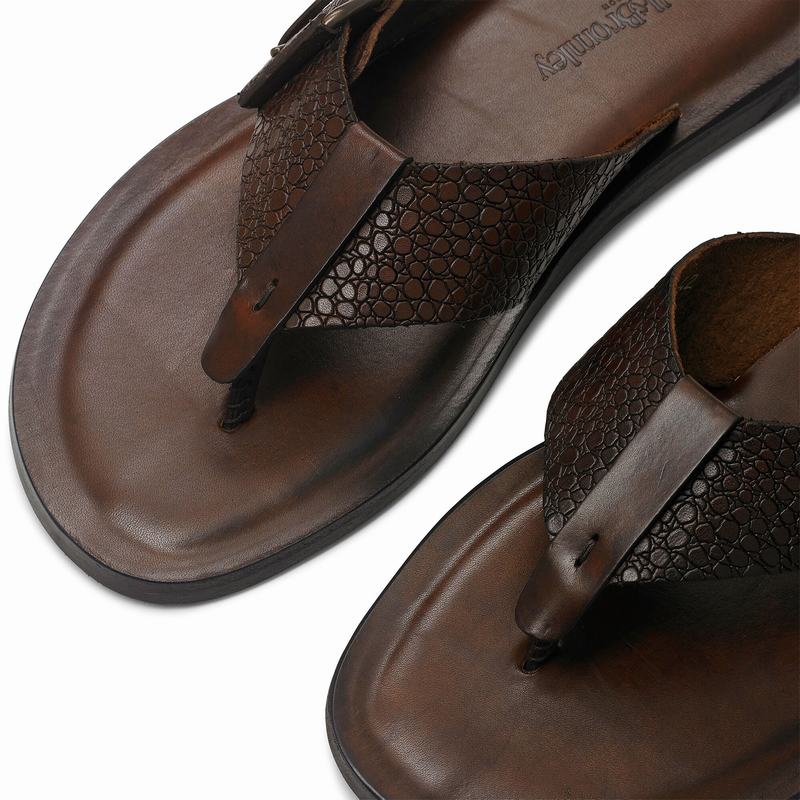 Sandali Russell And Bromley Fibbia Up Uomo Marroni | XCV8663WY