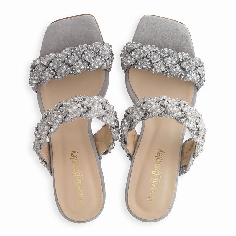 Sandali con Tacco Russell And Bromley Be Jewel Donna Grigie | KVJ2136SK