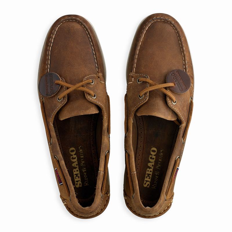 Scarpe Barca Russell And Bromley Docksides Uomo Marroni | AKI3743QH