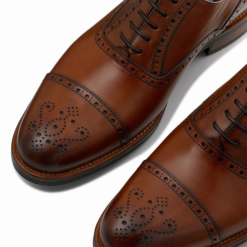 Scarpe Brogue Russell And Bromley Chiltern Uomo Marroni | MNQ365XK