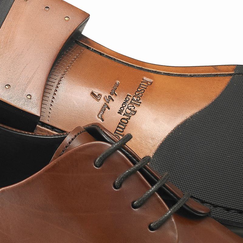 Scarpe Derby Russell And Bromley City Uomo Marroni | IEO1240EE