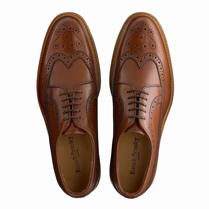 Scarpe Derby Russell And Bromley Southport Uomo Marroni | IMO1941WR