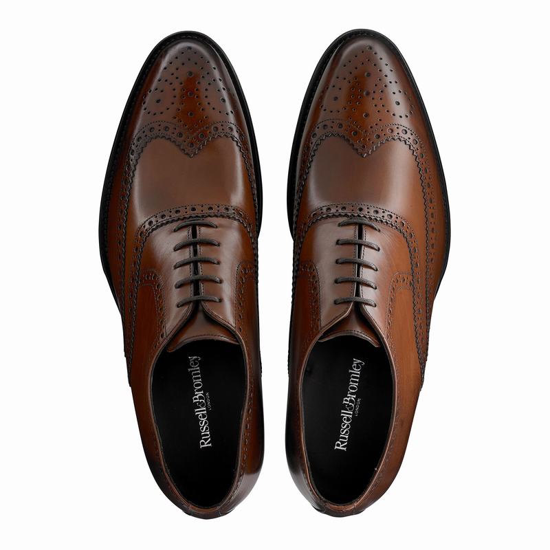 Scarpe Oxford Russell And Bromley Oak Uomo Marroni | OVR9362PB