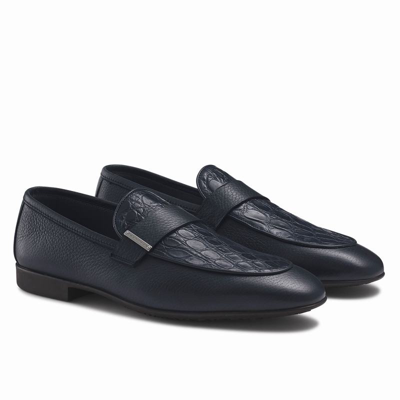 Scarpe Slip On Russell And Bromley Bellagio Uomo Blu | SCT9858FZ