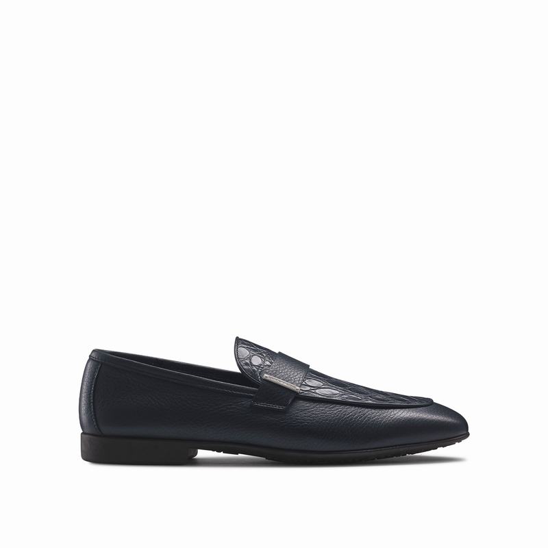 Scarpe Slip On Russell And Bromley Bellagio Uomo Blu | SCT9858FZ