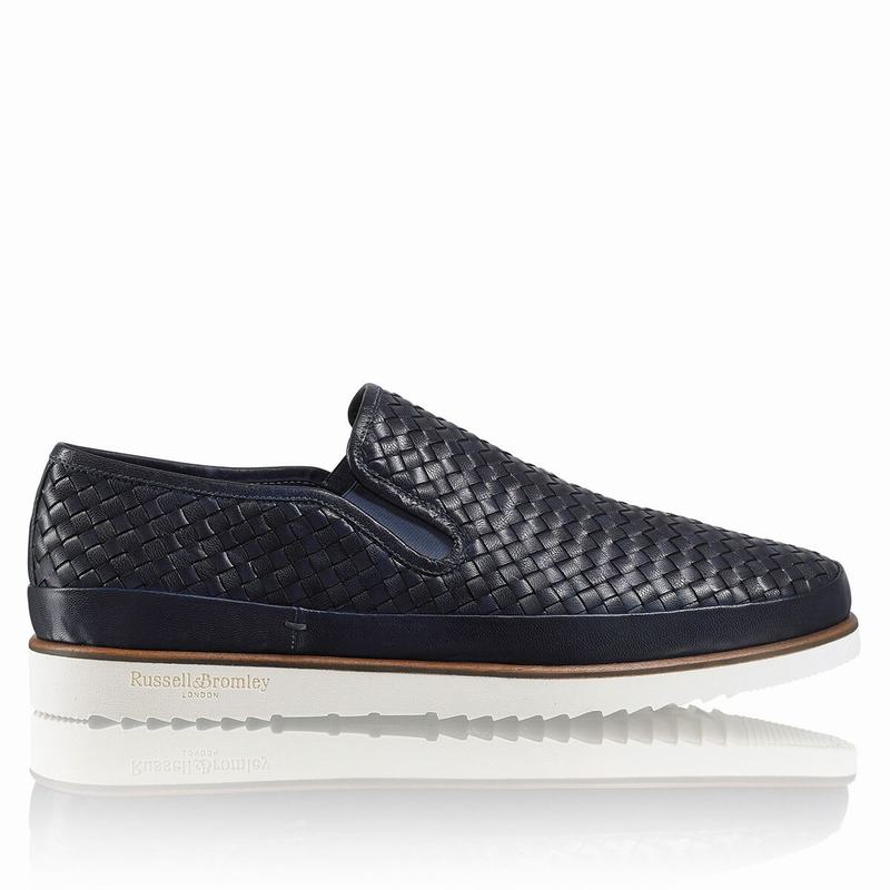 Scarpe Slip On Russell And Bromley Sanmarino Uomo Blu | UJY7162MH