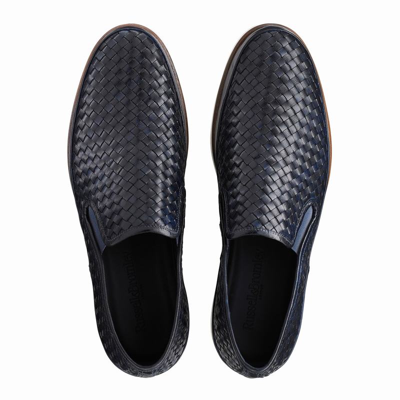 Scarpe Slip On Russell And Bromley Sanmarino Uomo Blu | UJY7162MH