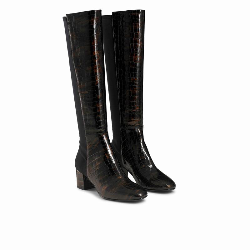 Stivali Ginocchio Russell And Bromley Trinni Donna Marroni | AYS9428NW