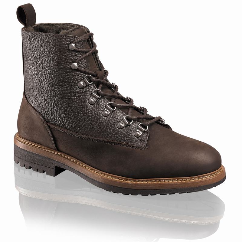 Stivali Stringati Russell And Bromley Blizzard Uomo Marroni | ZPG913IB