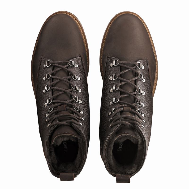 Stivali Stringati Russell And Bromley Blizzard Uomo Marroni | ZPG913IB