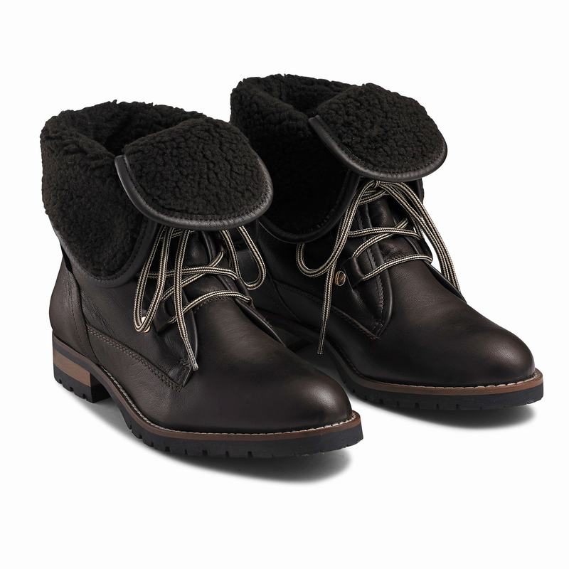 Stivali Stringati Russell And Bromley Cuddly Donna Marroni | HXN6415JJ