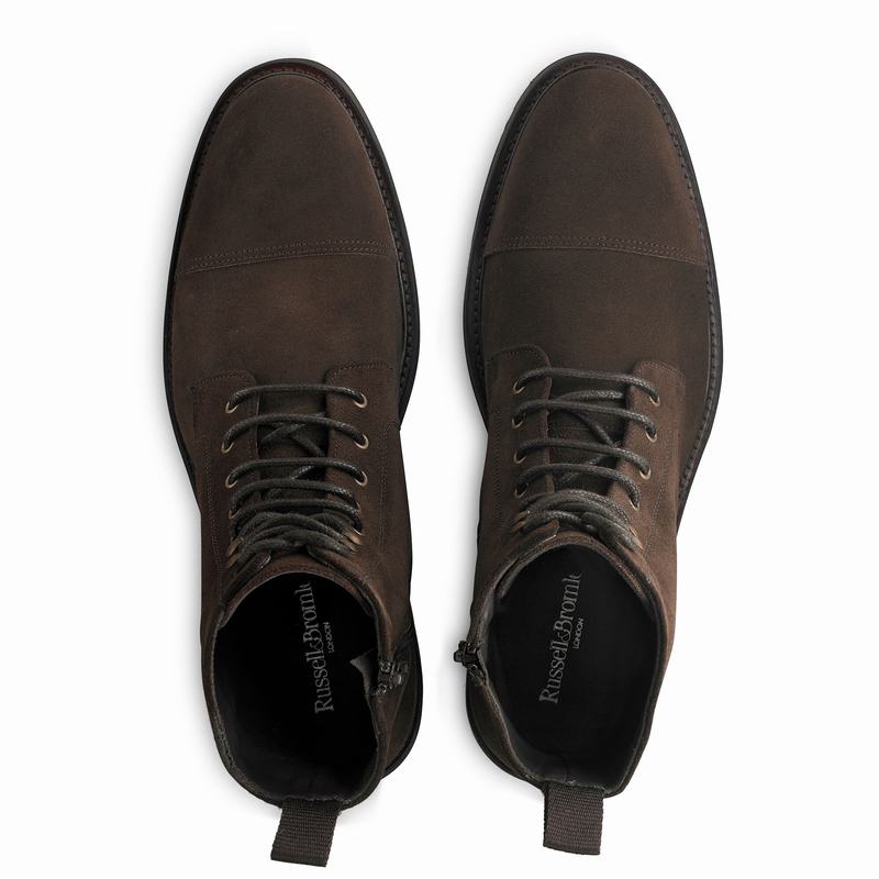 Stivali Stringati Russell And Bromley Stomp Uomo Marroni | PNE3568NX