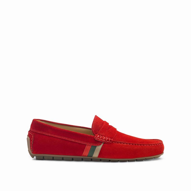 Mocassini Russell And Bromley Soft Wear Uomo Rosse | IXV3394EX