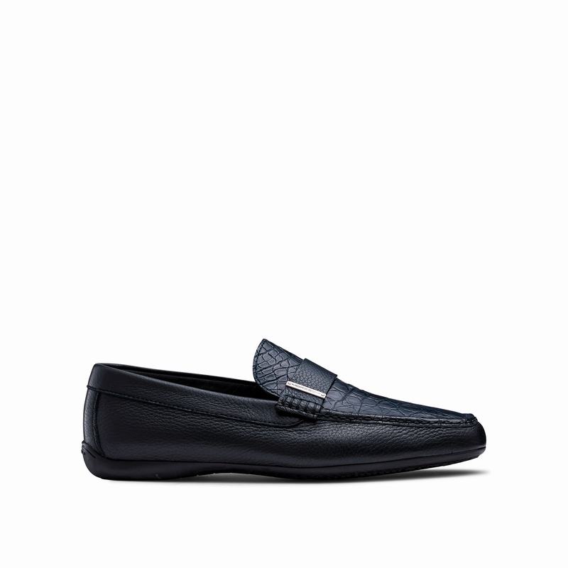 Mocassini Russell And Bromley Yoga Uomo Blu | BFZ8854VY