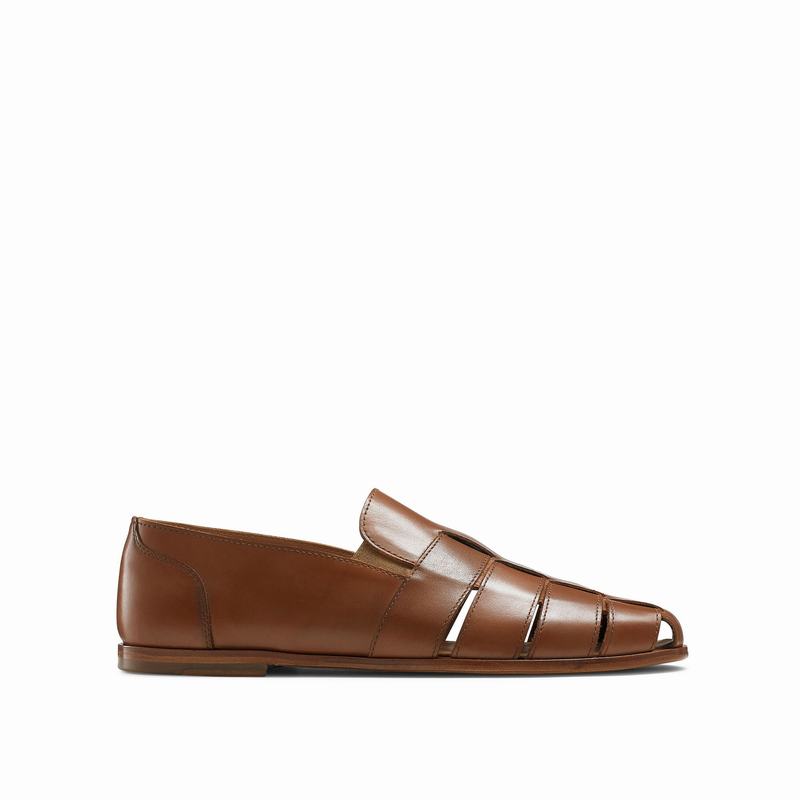 Scarpe Slip On Russell And Bromley Mariner Uomo Marroni | LIW748QI