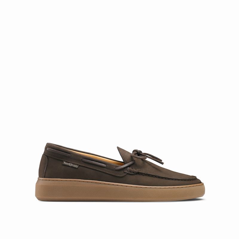 Scarpe Slip On Russell And Bromley On Shore Uomo Marroni | WCH6493JK