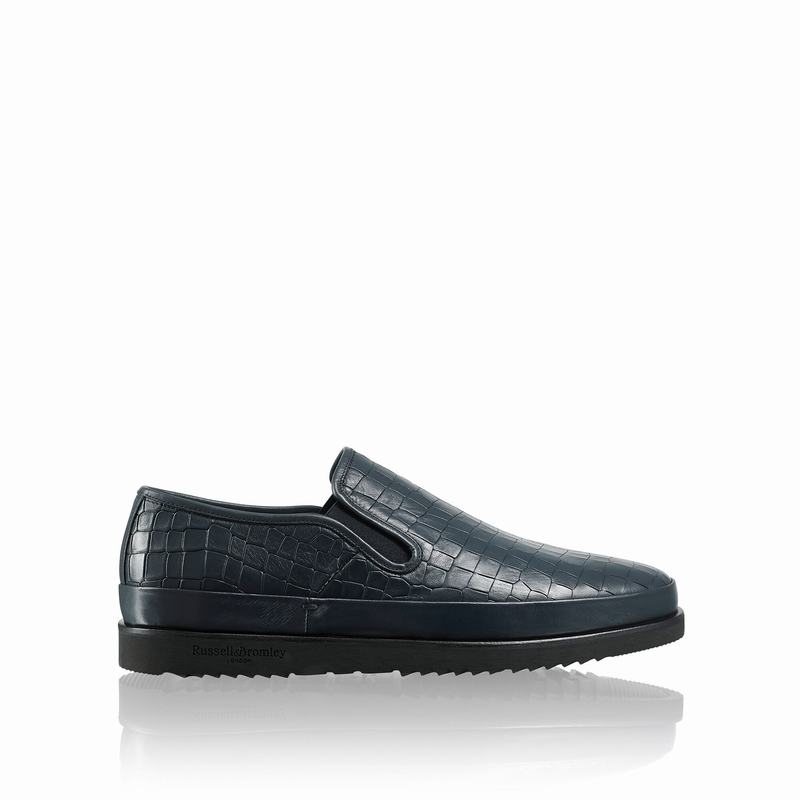 Scarpe Slip On Russell And Bromley Sanmarino Uomo Blu | WOR458HY